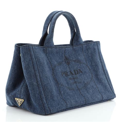 prada denim bag vintage|prada canapa denim tote.